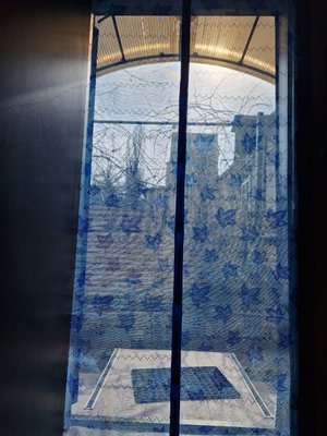 Москитная сетка на двери на магнитах 100х210 Синяя 100х210 син фото