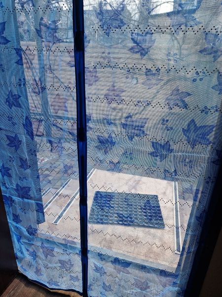 Москитная сетка на двери на магнитах 100х210 Синяя 100х210 син фото