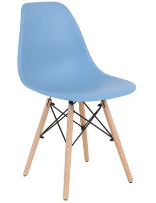 Пластиковий обідній синій стілець Aster RL Wood 555682 фото