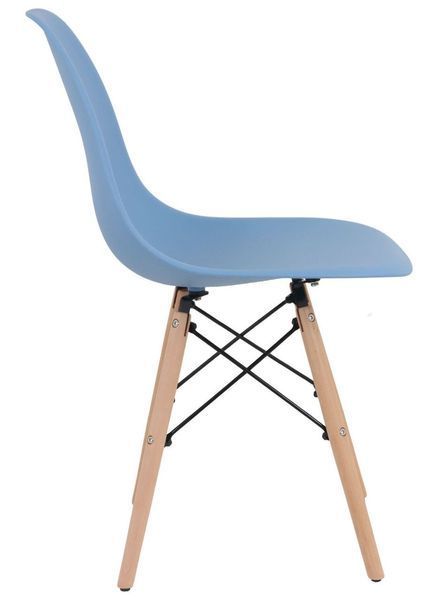 Пластиковий обідній синій стілець Aster RL Wood 555682 фото