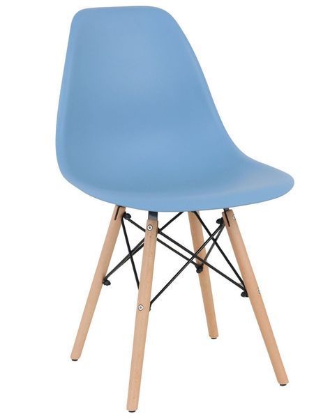 Пластиковий обідній синій стілець Aster RL Wood 555682 фото