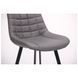 Высокий барный стул экокожа серый со спинкой и мягким сиденьем Clif Dark grey  AMF 545604 фото 2
